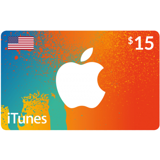 گیفت کارت اپل (آمریکا 15 دلار) تحویل آنی