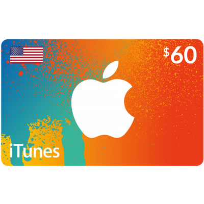 گیفت کارت اپل (آمریکا 60 دلار) تحویل آنی